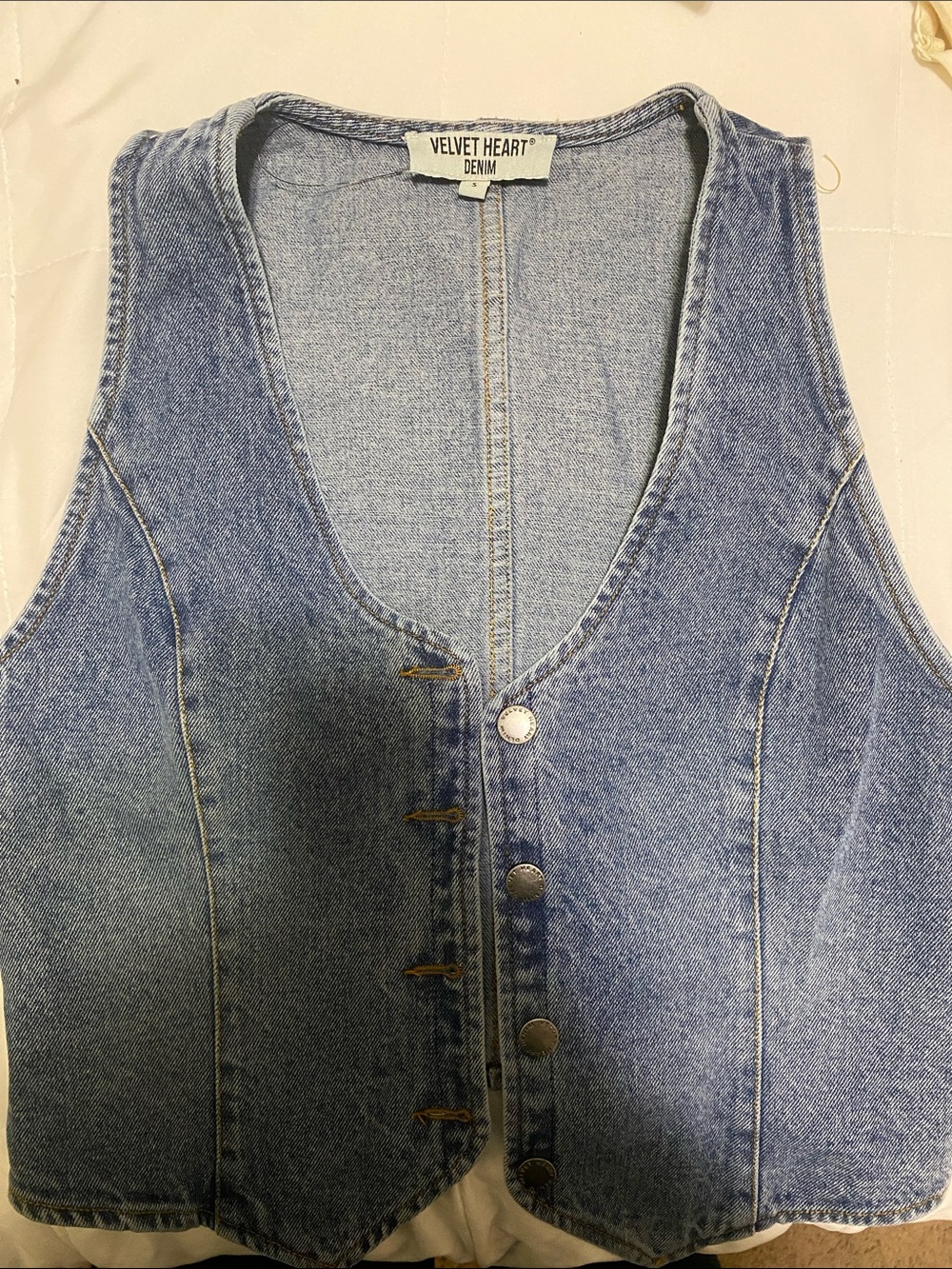 Velvet Heart Light Blue Denim Vest